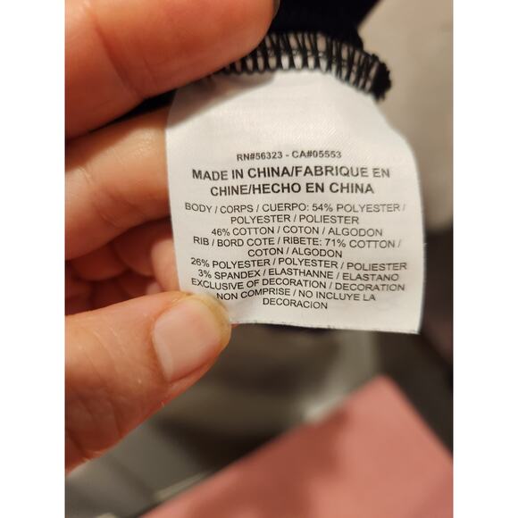 Nike‎ Dri-Fit Cropped Sweatshirt Women's Size Small Black relaxed Logo Embossed - Picture 5 of 5